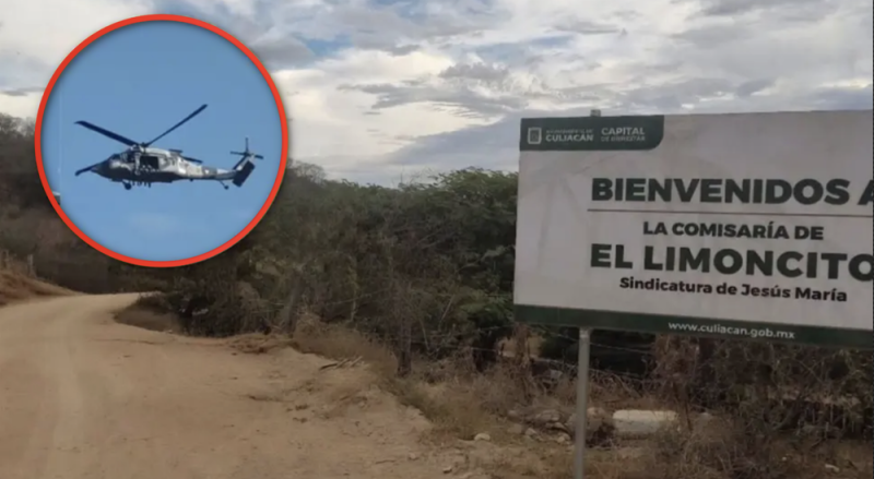 Helicópteros militares despiertan con r4fag4s a habitantes de El Limoncito, en Culiacán