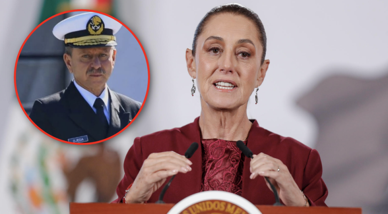 Sheinbaum niega indagatoria contra el Almirante Ojeda por presunto vínculo con huachicol fiscal