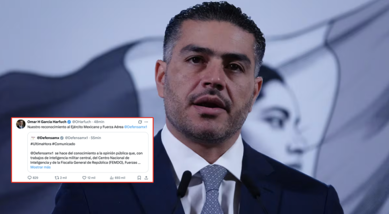 Harfuch reconoce labor del Ejército Mexicano y la Fuerza Aérea tras abatir a El M3ncho