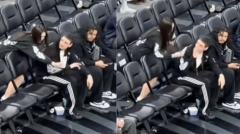 Abuchean a Peso Pluma por negarle una foto a fan durante partido de Basketball