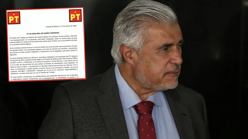 PT se deslinda de José Narro Céspedes por presuntos vínculos con el crimen organizado 