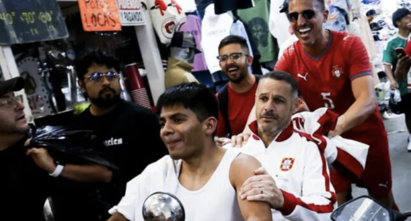 ¡No es IA! Leyendas de Portugal visitan Tepito y echan una reta en Coyoacán