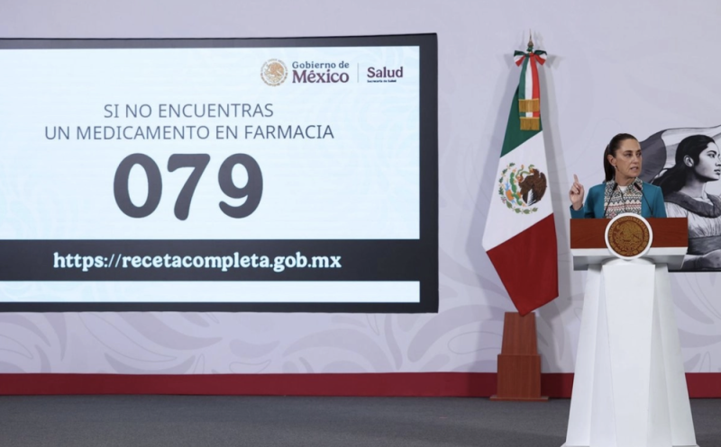 Abasto de medicamentos en farmacias públicas está al 97%, afirma Sheinbaum