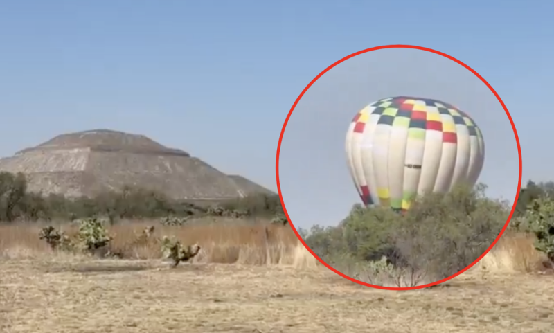 publicaciones/Emergencia en Teotihuacán: Globo aerostático aterriza cerca de la zona acordonada ¿Esto se sabe?