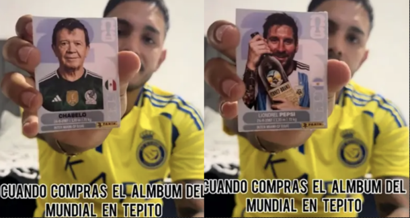 “Se pasaron de lanza”: Joven compra albúm del mundial en Tepito y que le sale Chabelo 