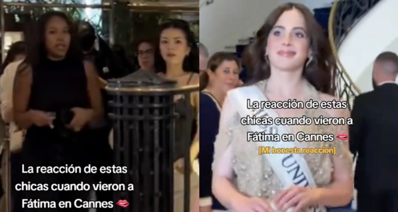 Mujeres extranjeras quedan impactadas ante la belleza de Fátima Bosch en Cannes; video se viraliza