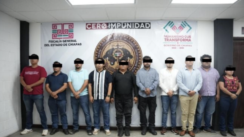 Detienen a 10 servidores públicos de la Fiscalía de Chiapas por actos de tortura captados en video