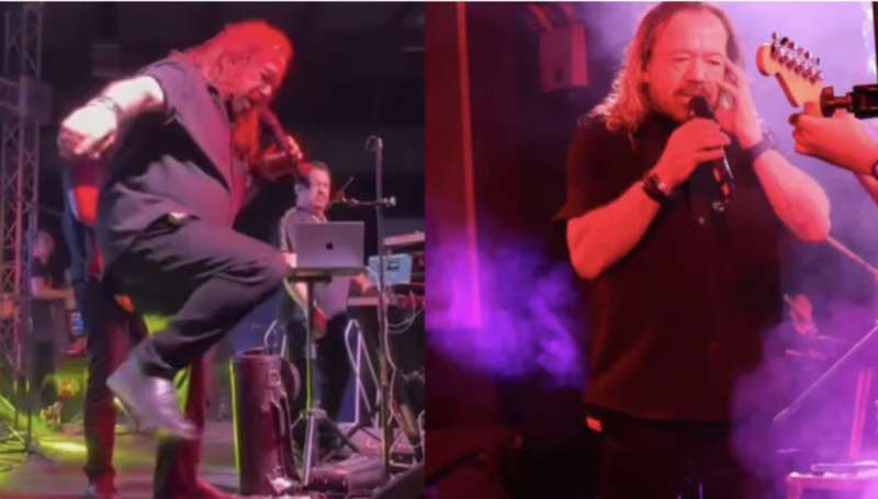 Vocalista de Los Acosta hace rabieta en pleno concierto: corre a fan y pisotea su sombrero