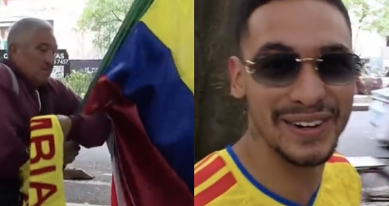 Colombiano paga 20 dólares por una bandera y descubre que costaba mucho menos