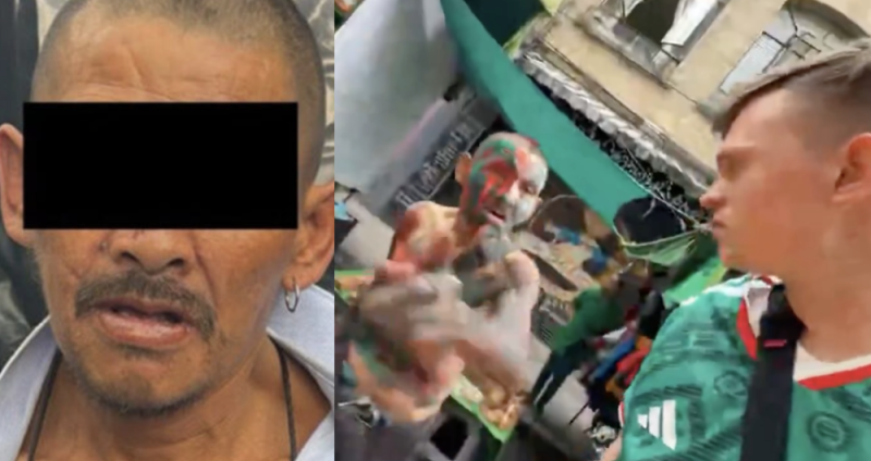 Detienen a hombre que amagó a influencer alemán con un cuchillo en un tianguis de la CDMX