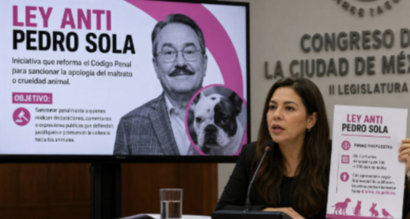 publicaciones/Diputada propone Ley Anti Pedro Sola: hasta seis años de prisión por promover el maltr4to animal