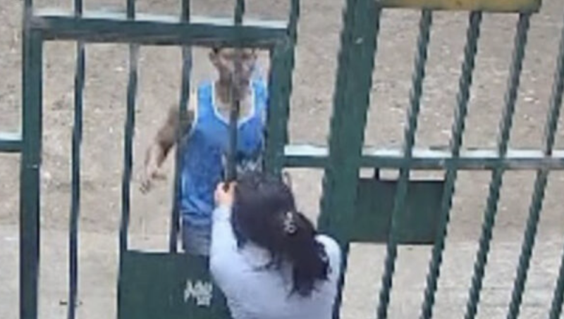  Joven cierra la reja y evita que un ladrón escape tras robarse un celular