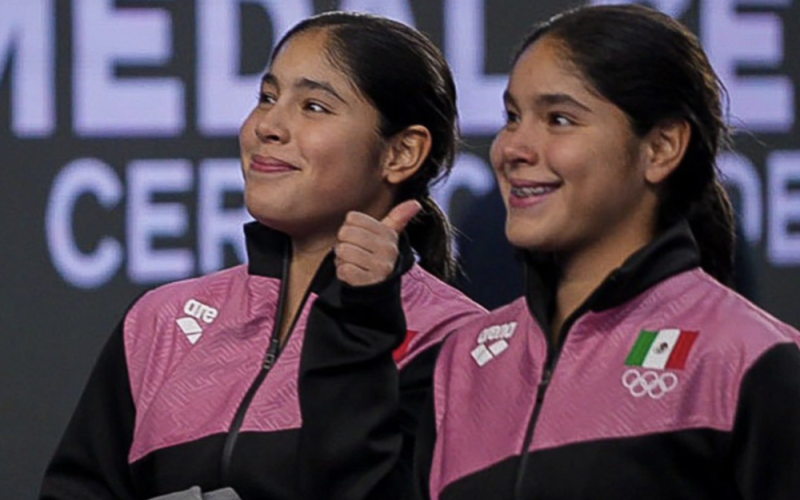 Mexicanas Mía y Lía Cueva conquistan el oro y la plata en Campeonato Mundial Junior de Clavados