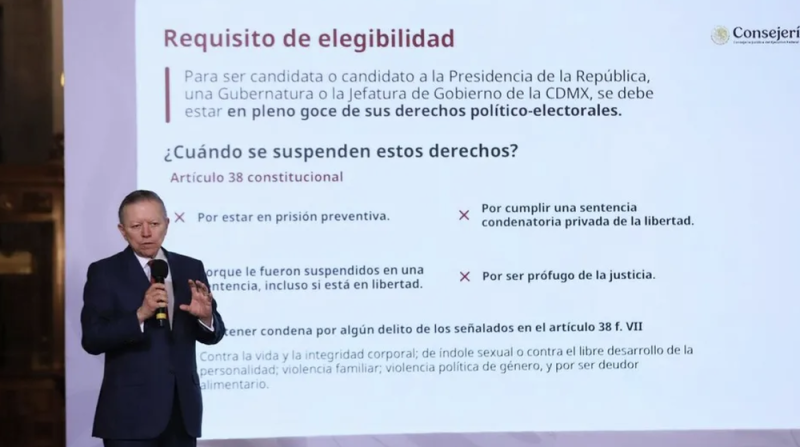 Arturo Zaldivar aclara requisitos constitucionales para que una persona sea candidata a cargo públic