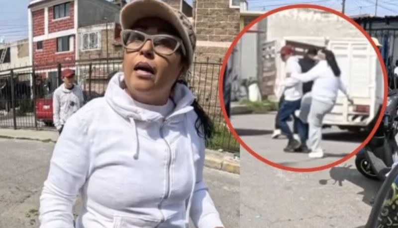 Mujer patea a repartidor por no entregarle su paquete; ella había puesto mal la dirección