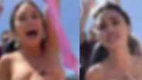 YouTuber se sube a montaña rusa de Six Flags en topless. 
