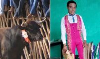Torero queda desfigurado del rostro tras cornada de toro y pide donativos para operación. 