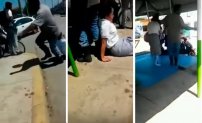 Padre arrastra del pelo y cachetea a su hija en Tabasco por haberse ido de “pinta”.