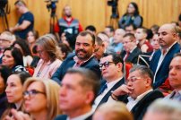Gerardo Quirino refrenda alianza con la UdeG en el Primer Informe de la rectora Karla Planter