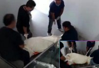Arrastrando trasladan los cuerpos en el ISSSTE porque no funcionan los elevadores
