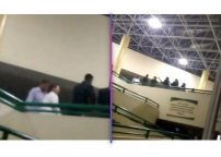 Empleados del IMSS festejan con mariachi el día del padre mientras pacientes esperan ser atendidos.