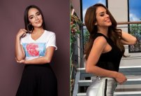 Manelyk le hace competencia a Yanet García con sus leggings de colores