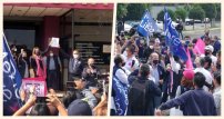 Claderón y Zavala se ´MANIFIESTAN´ en el INE; apenas una decena de simpatizantes apoyan